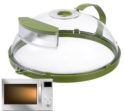10.24x4.33in Microwave Lid With Water Storage Box Transparent Microwave Plate Cover Lid Microwave Splatter With Water Steamer, Microwave Splatter For Food, Transparent Microwave Plate Food With Handle