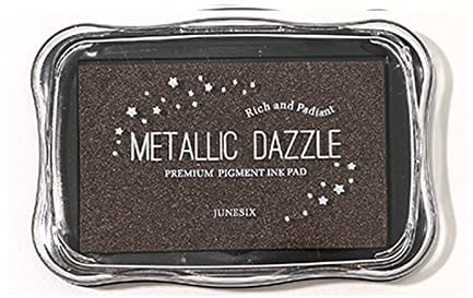 INCAUCA Metallische Stempelkissen für Gummistempel, waschbares Stempelkissen, Stempelkissen zum Stempeln, Prägen, Basteln, Stempelkissen, Partner, DIY, Farbe für Hochzeitskarten, Scrapbooking,