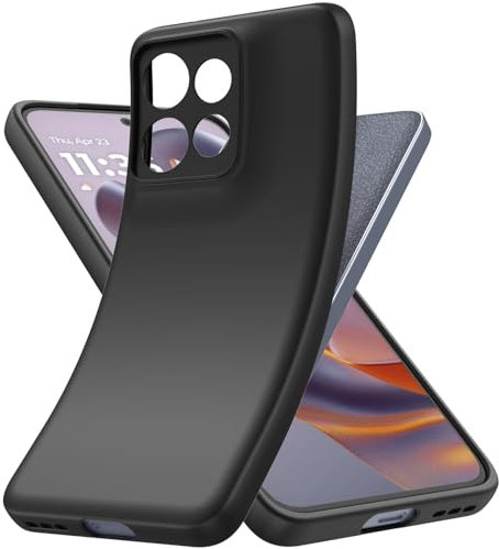 YESARMOR Schwarz Hülle Weiches Silikon Handyhülle - für Motorola Edge 50 Neo Handyhülle, Stoßfeste Kratzfest, Extra Dünn, Schutzhülle für Motorola Edge 50 Neo