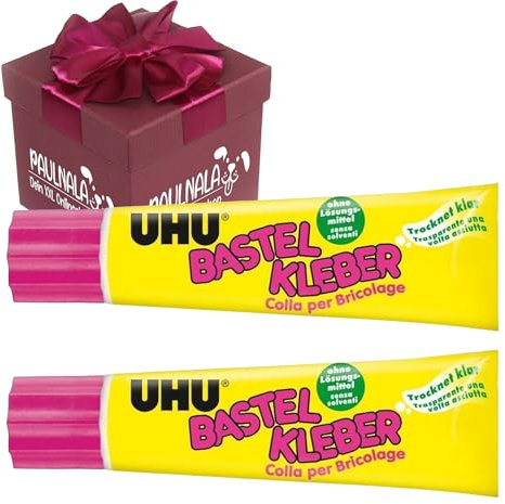 UHU - Bastelkleber, 2 Tuben á 90g inkl. Überraschungsgeschenk von Paulnala.de