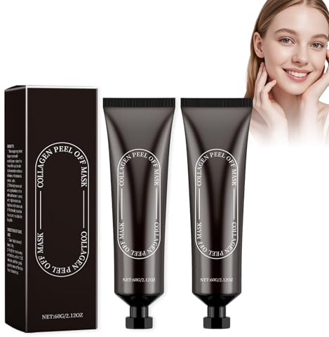 2PCS Kollagen Maske Gesicht, Peel Off Maske Gesicht, Feuchtigkeitsmaske Gesicht für Frauen, Collagen Reverse Volume Peel Off Face Mask Pack, Maske für Strahlende Haut, Straffung und Straffung