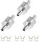 SWAWIS 3 Piezas Válvula Antirretorno de Retorno de Combustible Set 8mm in Aleación de Aluminio, con 6 Abrazaderas, para Sistemas de Combustible Gasolina Gasóleo Aceite