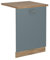 Vicco Geschirrspülblende R-Line, Geschirrspüler Fronttür, Blau-Grau, 60 cm, AP Eiche