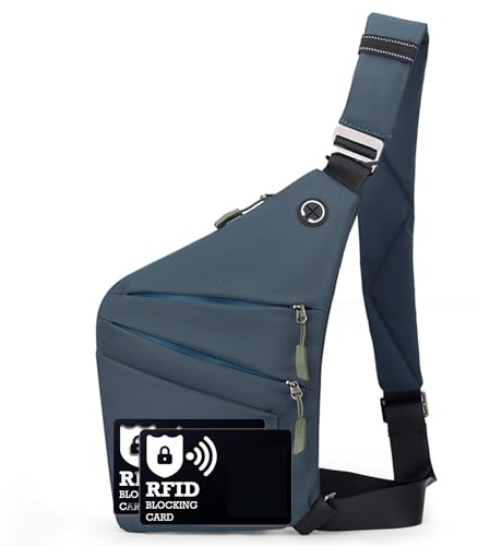 ibalulu Anti Diebstahl Tasche Sling Crossbody Bag, Wasserdichte Brust & Schulter