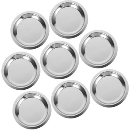 VINTORKY 8pcs Stainless Steel Wine Coasters Insulated Bottle Holders for Wine Tray