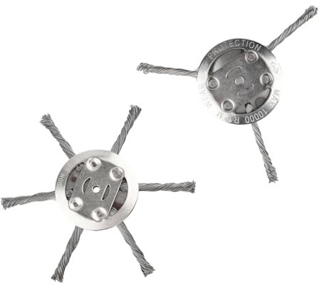 MOKIDO 2 Stück Unkrautbürste für Rasentrimmer, 6 & 3 Kopf Drahtbürste Freischneider, Grasschneidekopf aus Stahldraht, Motorsense Zubehör, für Makita & Einhell Akku Trimmer, Easy Trimmer Ersatz