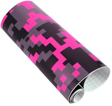 Glänzende Auto Vinylfolie aus PVC für Auto und Motorrad Dekor | Rosa, Frei Zuschneidbar, Schutzschicht für Innenraum und Karosserie, Schlichtes Design
