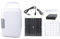 Réfrigérateur solaire portable avec boîtier à piles - Petit réfrigérateur à énergie solaire - Refroidissement solaire facile à transporter pour congélateur extérieur