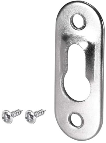 TA-VIGOR 20 Pcs Keyhole Hanging Plates with Screws, 42mm x 16mm Zinc Plated Picture Frame Hooks, Heavy Duty Picture Hangers and Hooks for Hanging Photo Frames, Wall Decor and Mirrors