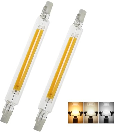 Aseoacc Lampe R7S LED 118mm Dimmbar 5W- Ersetzt 100W Halogen - 1200 lm Warmweiß (3000K) CRI≥90-360° Beleuchtung - für Außenleuchten, Gartenstrahler, Wandlampen, Stehlampen - 230V