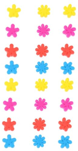 VALICLUD 24pcs Silicone Glass Markers Cartoon Flower Drink Tags for Wine Cup Identification Markers Reusable