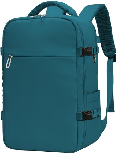 ZHXX Handgepäck 55x40x20 cm Rucksack 44L mit Nassfach & Laptopfach,Blau | Pfauenblau.44L Kabinenrucksack für Lufthansa & Ryanair (55x40x20).Mit Nassfach,17,3 Zoll Laptopfach,180° & Anti-Diebstahl.