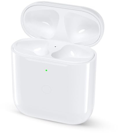 Wireless Charging Case for Air Pods 1/2,Replacement Cases Compatible with Air Pod 1/2, Qi-Certified with Bluetooth Pairing Sync Button,No Earbuds(L-port)