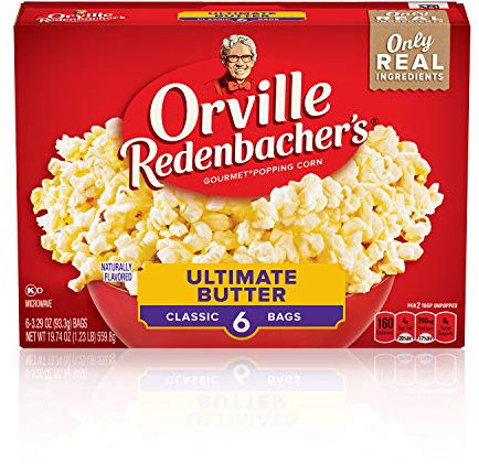 Orville Redenbacher's Gourmet Microwavable Popcorn, Ultimate Butter, 6 ct, 3.3 oz