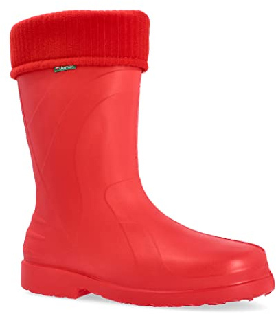 demar. - Stivali da pioggia imbottiti in gomma EVA, Colore: rosso, 39/40 EU