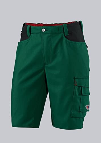 BP Workwear 1792-555-74 Shorts - Elastischer Rückenteil - Ergonomischer Schnitt - 65% Polyester, 35% Baumwolle - Normale Passform - Größe: 46n - Farbe: mittelgrün/schwarz