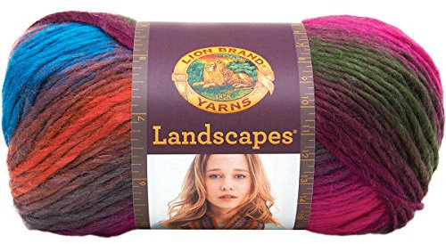Lion Brand Yarn (1 Skein 545-200 Landscapes Yarn, Tropics Landschaften, Tropen, Acryl, 10.25 x 10.25 x 19.78 cm, 134