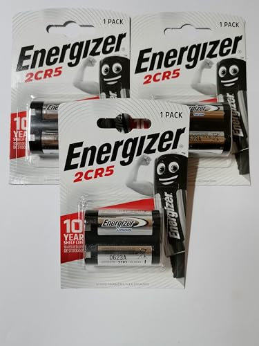Energizer – Lote de 3 blísteres de 1 pila de litio 2CR5 6 V