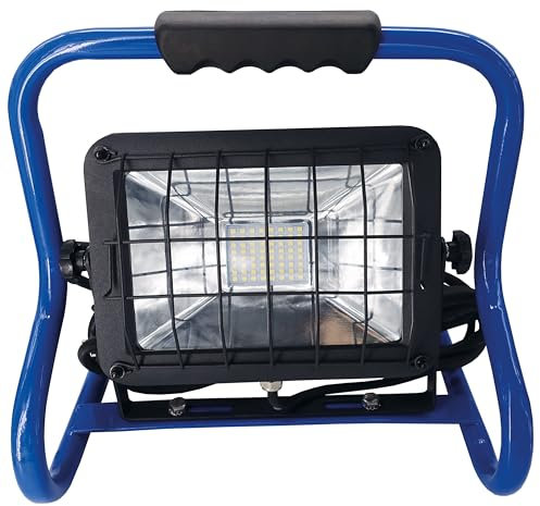 as - Schwabe SLIMLINE LED Baustrahler 20 W 1700 Lumen - Mobiler Scheinwerfer mit Standfuß - 2m Kabel - Arbeitsleuchte mit Schutzgitter - extrem robust und langlebig - strahlwassergeschützt IP65, 46426
