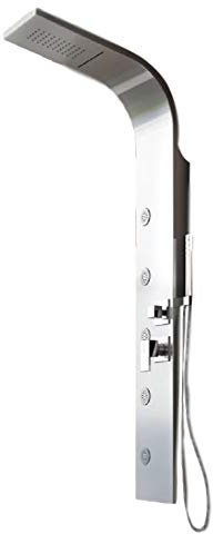 PANNELLO COLONNA DOCCIA IDROMASSAGGIO ACCIAIO INOX DOCCINO CASCATA E SOFFIONE MULTIFUNZIONE CASCATA CERVICALE KIT DOCCINO FLESSIBILE