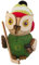 Kuhnert - Dekoration / Holzfigur - Mini Eule Eishockey - ca. 7cm - Made in Germany