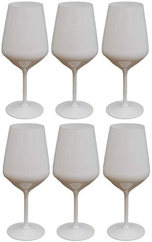 Cerve Set of 6 Large White Glass Wine Glass Red Wine Glass Gin Glass 530ml Capacity