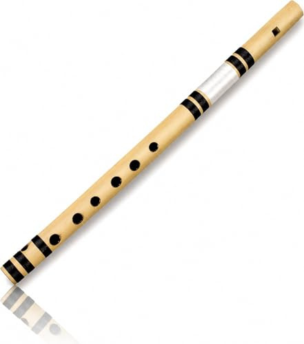 Einzigartige Geburtstagsgeschenkideen 27,9 cm authentische indische Bambusflöte in E-Key Fipple Holzblas-Musikinstrument Blockflöte Traditionelle Bansuri Handarbeit Neuheit Geschenke Männer Frauen