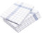 ZOLLNER 5er Set Geschirrtücher, 50x70 cm, Halbleinen, blau weiß