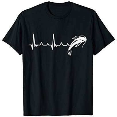 Koi Fan - Lustiges Koi Herzschlag EKG - Geschenkidee T-Shirt
