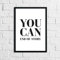 LS Bright Design Inspirierende Motivierende rahmenlose Drucke Poster und lustige Zitate im Leben Wanddekoration Geschenke (A4 (210 mm x 297 mm), You Can End Of Story)
