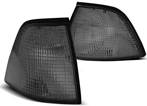 Coupe + Cabrio 2 Türer Frontblinker in rauchglas smoke getönt schwarz für BMW E36 12.1990-09.1999 Set