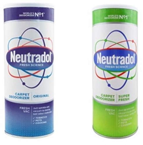 Neutradol Carpet Deodoriser 2 Pack Super Fresh and Original Cleaning Product from Kingdom Supplies. Blue & Green