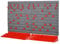 DURHAND Werkzeuglochwand Wandregal 54 tlg Werkzeughalter Werkzeugwand für Werkstatt Sichtlagerkästen Hakenset PP Grau+Rot 95,5 x 23 x 53,5 cm