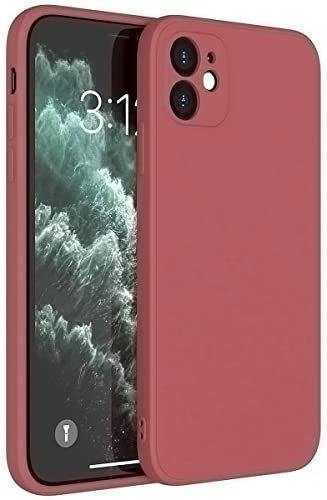Mixroom - Cover Custodia Case per iPhone 11 Protezione Copre Fotocamera in Silicone TPU Opaco con Bordi Piatti Colore Rosso