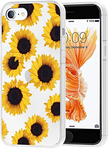 Vavies Case for iPhone 6S Case,iPhone 6 Phone Case for Girls Women, Slim Shockproof Clear Pattern Soft Flexible TPU Back Phone Protective Cover Cases for iPhone 6S/iPhone 6 4.7 inch (Sunflower)