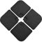 Yaheetech Base para Sombrilla Soporte de 4 Piezas Parasol para Llenar 80kg de Arena/con 60 litros Agua Total Negro 50×50×7,5cm