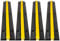 CXRCY Cable Protector Ramp 4 Pack of 1-Channel Rubber Hose Ramp, 22046Lbs Capacity Heavy Duty Speed Bumps Hose Cord Protector Ramps for Driveway&Outdoor/Wire/Hose/Pipe Hider