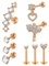 AVYRING 9 Stück Knorpel Ohrpiercing Stud Ohrstecker CZ Diamod Chirurgenstahl 16G Tragus Helix Piercing Ohrringe Rosegold