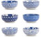 Selamica Ceramic Mini Dipping Bowls 3 inch Soy Sauce Dish Set, 2.7 oz Small Dip Bowl for Side Dish, Appetizers, Sushi, BBQ, Set of 6, Vintage Blue