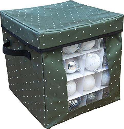 Netagon Christmas Tree Wrapping Papers Wreath Decorations Bauble Box Storage Bags Xmas Organiser Holder (Bauble Storage Box - 64 Baubles)
