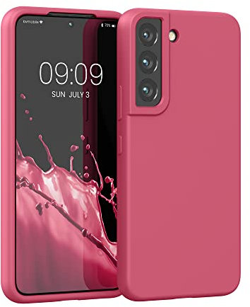 kwmobile Carcasa Compatible con Samsung Galaxy S22 Funda - Case TPU y Silicona antigolpes - Apto Carga inalámbrica - Amazing Pink
