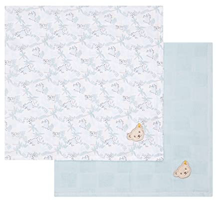Steiff Baby - Jungen Gazeble pakke med 2 Baby und Kleinkind Unterw sche Satz, Omphalodes, 999 EU