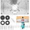 Towwoo Aluminium Router Tischeinsatzplatte, Router Platte Tisch Frästisch Einlegeplatte mit 4 Ringen und Schrauben für Router Tabelle Holzbearbeitungstische