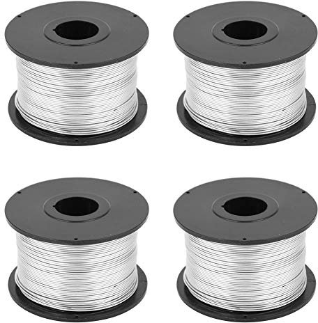 Ejoyous 4 Rollen Tie Wire Coil, 110m 0.8mm Bindedraht Stahl Bewehrungsdrahtspule für automatische Bindemaschine Elektrische Geräte liefert Reinforcement Tying Wire
