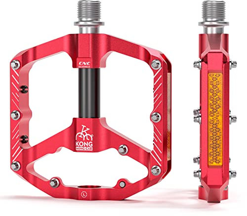 Mountainbike Pedale mit 3 Dichtungen Kugellager - 9/16 Zoll MTB Pedale Plattform Leicht - Rutschfeste Fahrradpedale für BMX MTB