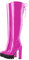 Only maker Damen Plateau Stiefel Overknee Schnürstiefel Klobiger Absatz Lackoptik Viva Magenta 44 EU