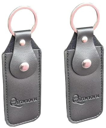 XXHong 2PCS Leather USB Storage Case - USB Flash Drive Leather Cover (Black)