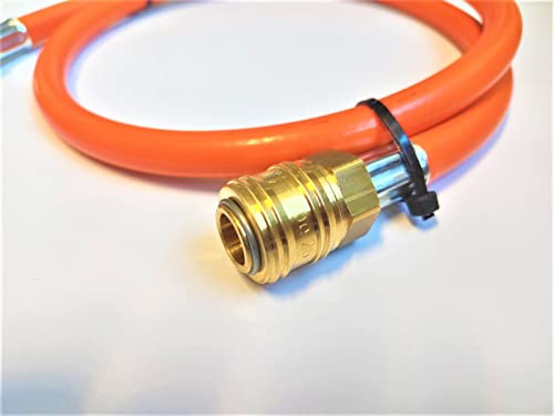 ZaTeChS Propan Butan Gasschlauch | 1000cm (10m) | DN 7.2 Type 26-3/8 Zoll LKS Anschluß | Propangasschlauch | Gas Hose für Schnellanschluss und Anschluss an eine Gasflasche oder einen Herd