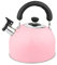 FLBT Stovetop Whistling Teapot Stainless Steel Pink Hot Water Tea Kettle, Stainless Steel Tea Pot with Whistle for Even Heat Distribution needed