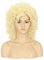 VGbeaty Boogie Babe Perücke Frauen Lange Lockige Blonde Perücke 60er Jahre 80er Jahre Land Western Diva Fancy Kleid Halloween Cosplay Kostüm Perücke